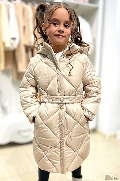 Куртка зимова світло-бежевого кольору для дівчинки Cvetkov