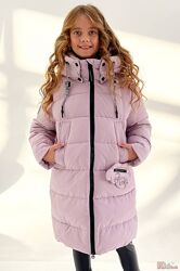 Пальто зимове пудрового кольору для дывчинки Puros Poro