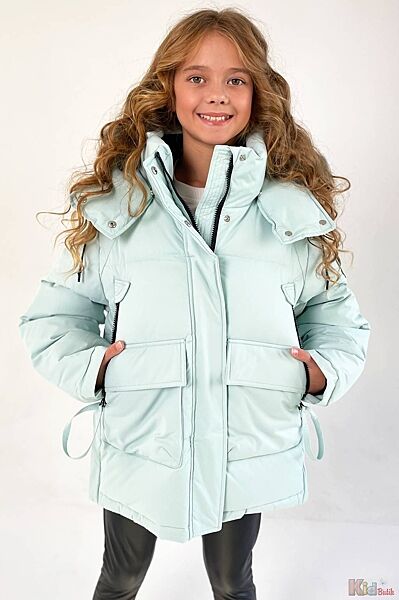 Куртка зимова м&acuteятного кольору для дівчинки Puros Poro