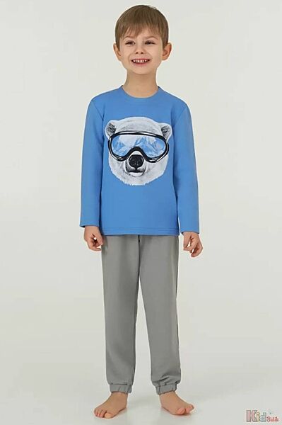 Піжама утеплена синя для хлопчика Cool Bear Ellen