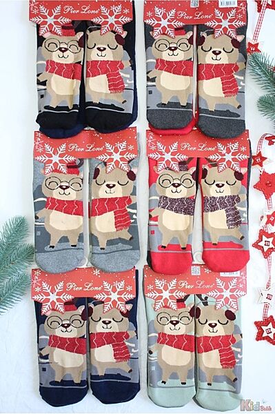 Шкарпетки 2шт. махрові з оленятами для дівчинки р.35-40 Pier Lone