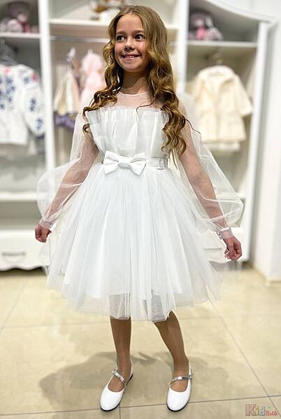 Сукня святкова Альбертіна у молочному кольорі для дівчинки Suzie
