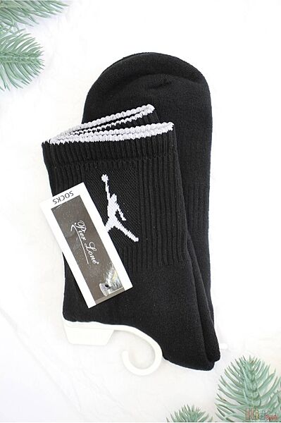 Шкарпетки чорні з махровою стопою Баскетболіст для хлопчика р.41-44 Pier Lone