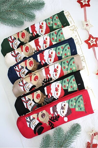 Шкарпетки новорічні із Сантою р.35-40 Pier Lone