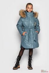Пальто світло-синього кольору Ніколь для дівчинки Cvetkov
