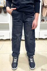 Джинси карго чорного кольору для хлопчика A-yugi Jeans