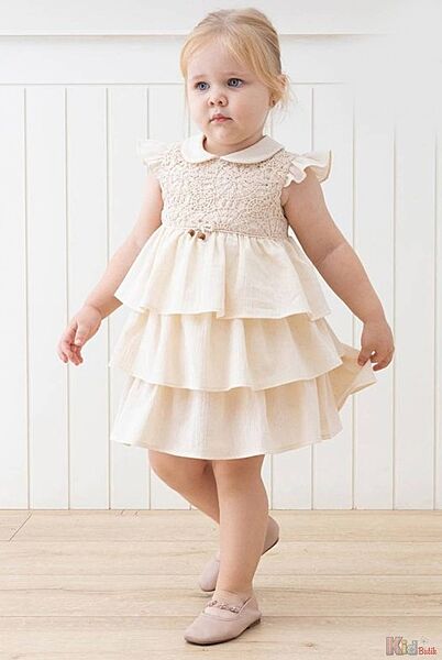 Сукня бежевого кольору для дівчинки MYMIO baby