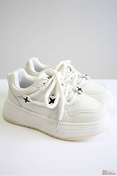 Кросівки білі з ґудзиками для дівчинки Jong-Golf