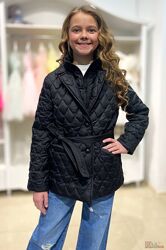 Куртка демісезонна чорного кольору для дівчинки Suzie