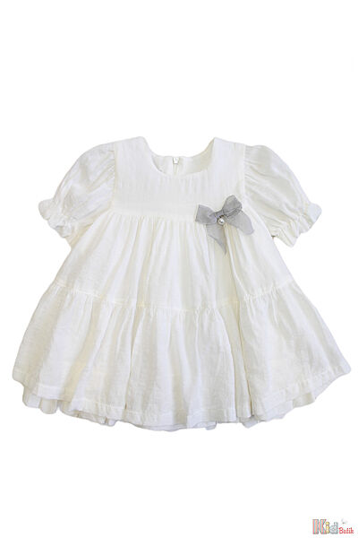 Сукня ошатна молочна з бантиком для маленької дівчинки MonnaRosa