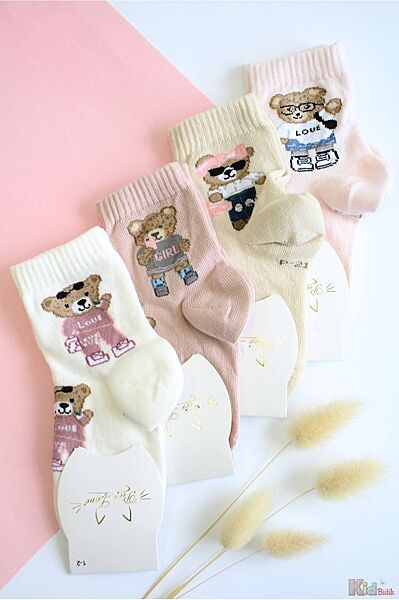Шкарпетки з ведмедиками для дівчинки Pier Lone