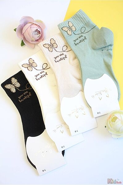 Шкарпетки однотонні Метелик для дівчинки Pier Lone