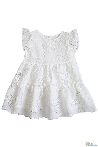 Сукня біла в ажурні метелики для дівчинки Escabel Kids