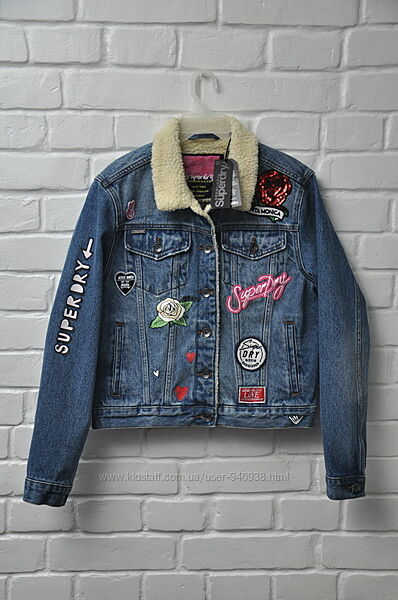Superdry. Оригинал. Джинсовая куртка пиджак джинсовка. UK14 EU42, 175 см.