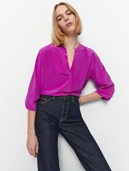 Шовкова блуза оверсайз massimo dutti 