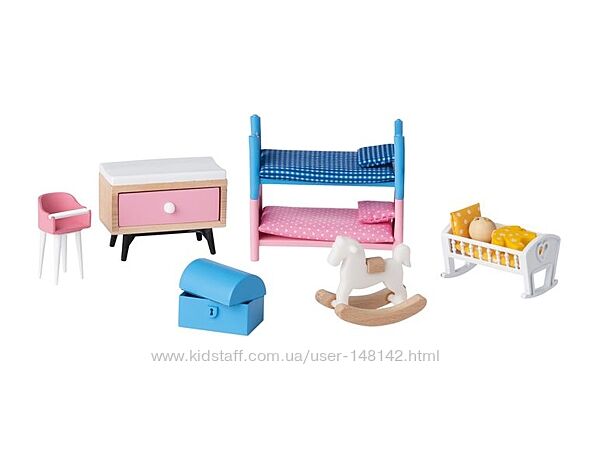 Набор мебели для кукольного дома детская спальня PLAYTIVE JUNIOR Puppenhau