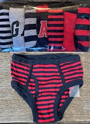 Поштучно набор из 7 хлопковых трусиков для мальчика Гап GAP Размер 2-3 года