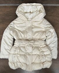  Теплая перламутровая куртка утепленная флисом на девочку Crazy8 Размер 5-6