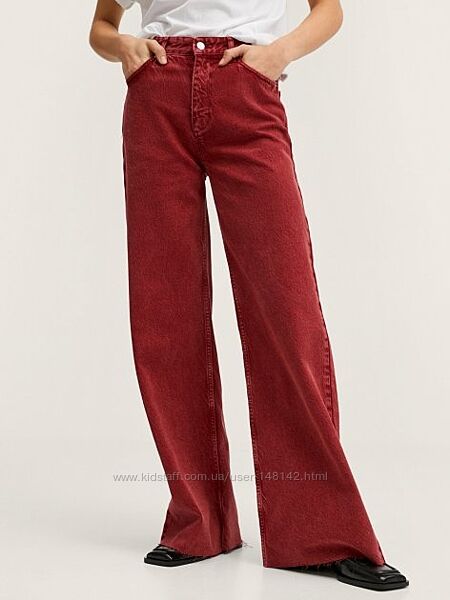 Женские Цветные джинсы wideleg высокая посадка Mango Манго Размер 42