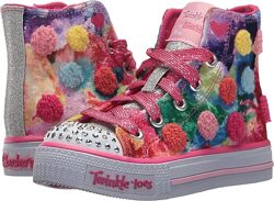Светящиеся кеды Хайтопы Skechers Скетчер  Twinkle toes Оригинал Размер 22см