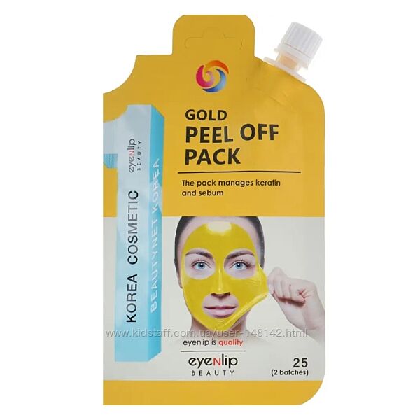 Очищающая тканевая маска с коллоидным золотом Eyenlip Gold Peel Off Pack