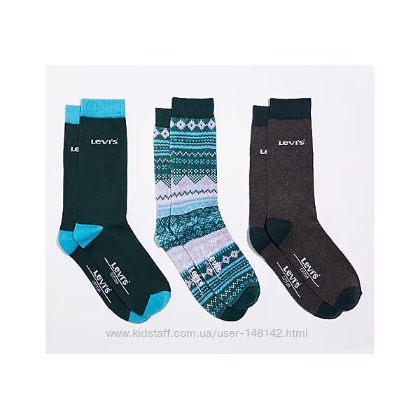Набор  мужских носков  Левис Levis Socks 3-Pack Men  Размер 40-45 Оригинал