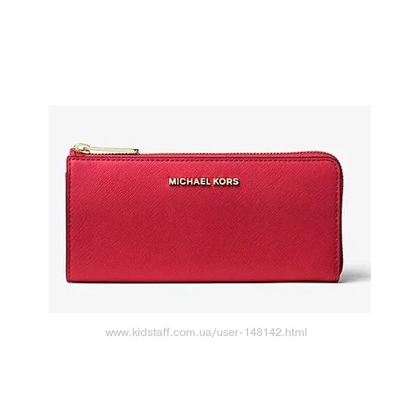 Красный сафьяновый кожаный  кошелек Майкл Корс Michael Kors Оригинал