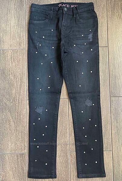 Стрейчевые джинсы скинни с заклепками Сhildrensplace Рост 133-145 см 10Т