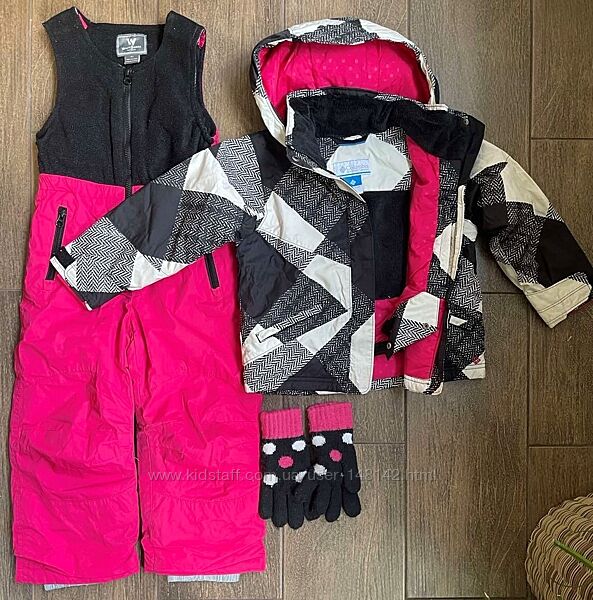 Теплый зимний лыжный комплект Размер 4 года  куртка  Columbia Omni-Tech 