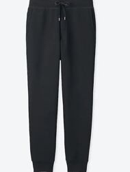 Черные зимние теплые мужские брюки джоггеры на меху Uniqlo Размер XL