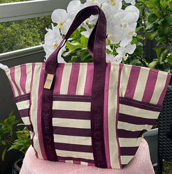 Пляжная холщовая сумка Victorias Secret Pink шоппер на молнии Виктория