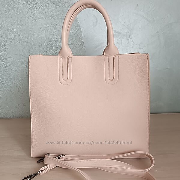 Сумка жіноча пудрового кольору 