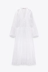 Нова сукня Zara з вишивкою, біла, легка літня р. S вишиване плаття