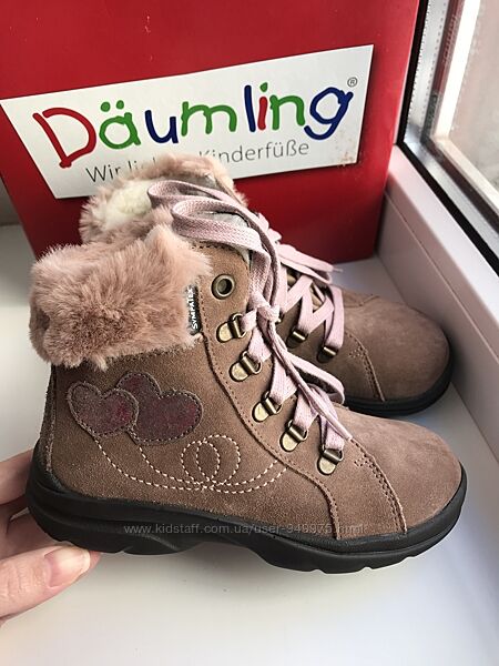 Кожаные зимние ботинки Daumling 27 р 18 см