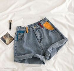 Стильні жіночі блакитні джинсові шорти розмір s, м