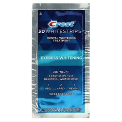 отбеливающие полоски для зубов Crest 3D White 1-Hour Express, оригинальные