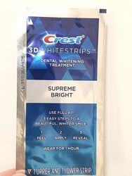 полоски отбеливающие Crest 3D White Whitestrips Supreme Bright - 1пакетик