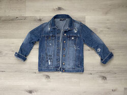 Стильная джинсовая куртка MANGO, 9-10 лет, 140см