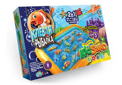Клёвая рыбалка  кинетический песок KIDSAND Danko Toys