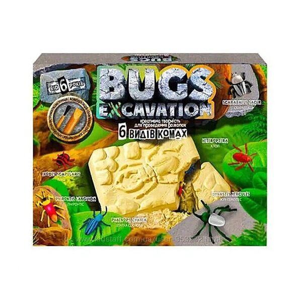 Набор для проведения раскопок Danko Toys Bugs Excavation насекомые Укр B