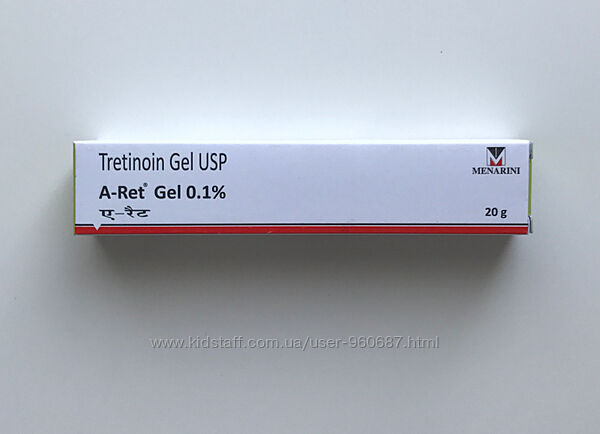  Третиноин menarini ret gel 0.1 . Против прыщей, морщин. Ретинол .