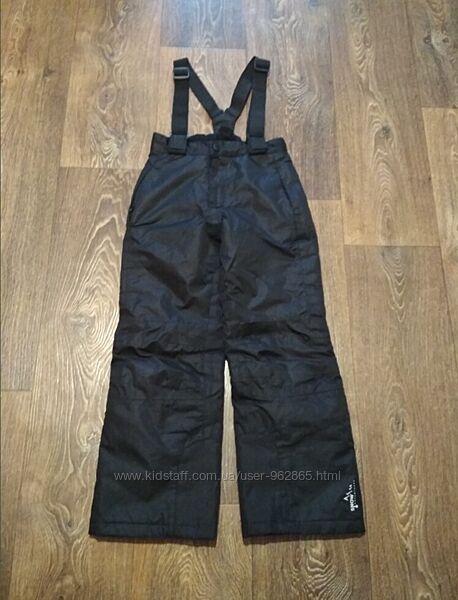 р.122-128, теплые лыжные термо-штаны полукомбинезон Германия