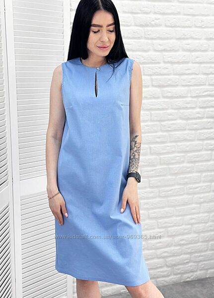 Лляне плаття міді Viki