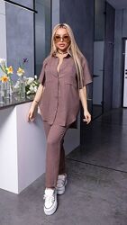 Льняний жіночий костюм. Розміри вiд 48 до 62