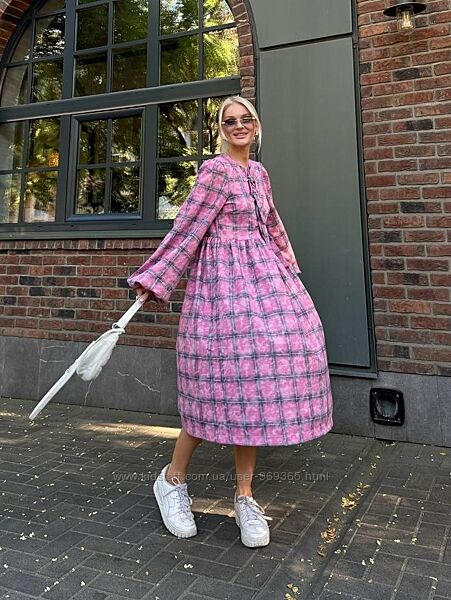 Фланелева жіноча сукня