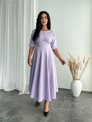 Сукня з завищеною талією, креп-костюмка