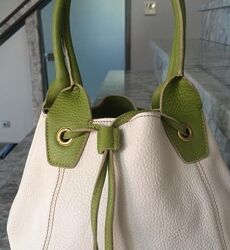 Prada Car Shoe  кожаная светлая сумка. оригинал