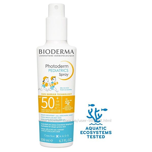 Дитячий сонцезахисний спрей Bioderma Photoderm Pediatrics Spray SPF50 