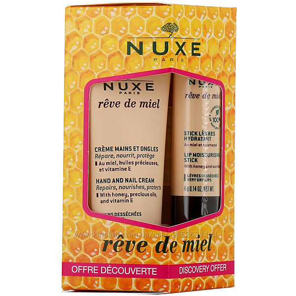 Подарочные наборы NUXE Reve de Miele для для рук и губ, крем для тела 400мл
