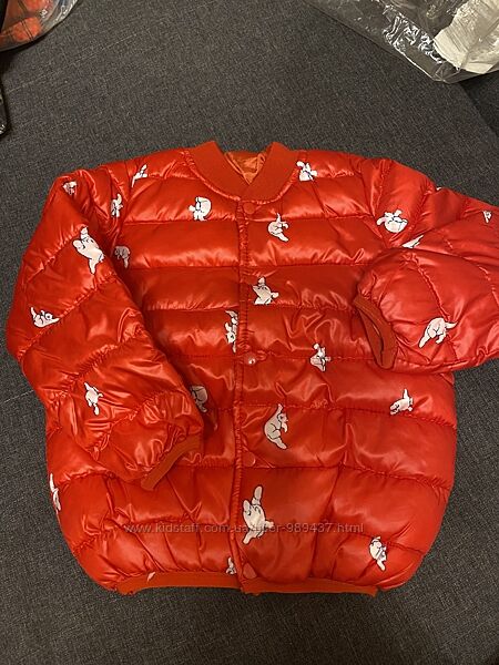 Теплая куртка для девочки, размер 98- 110
